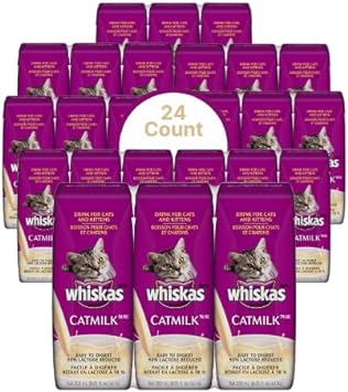 WHISKAS CATMILK PLUS Drink for Cats and Kittens 6.75 Fl Ounces, 24 Count