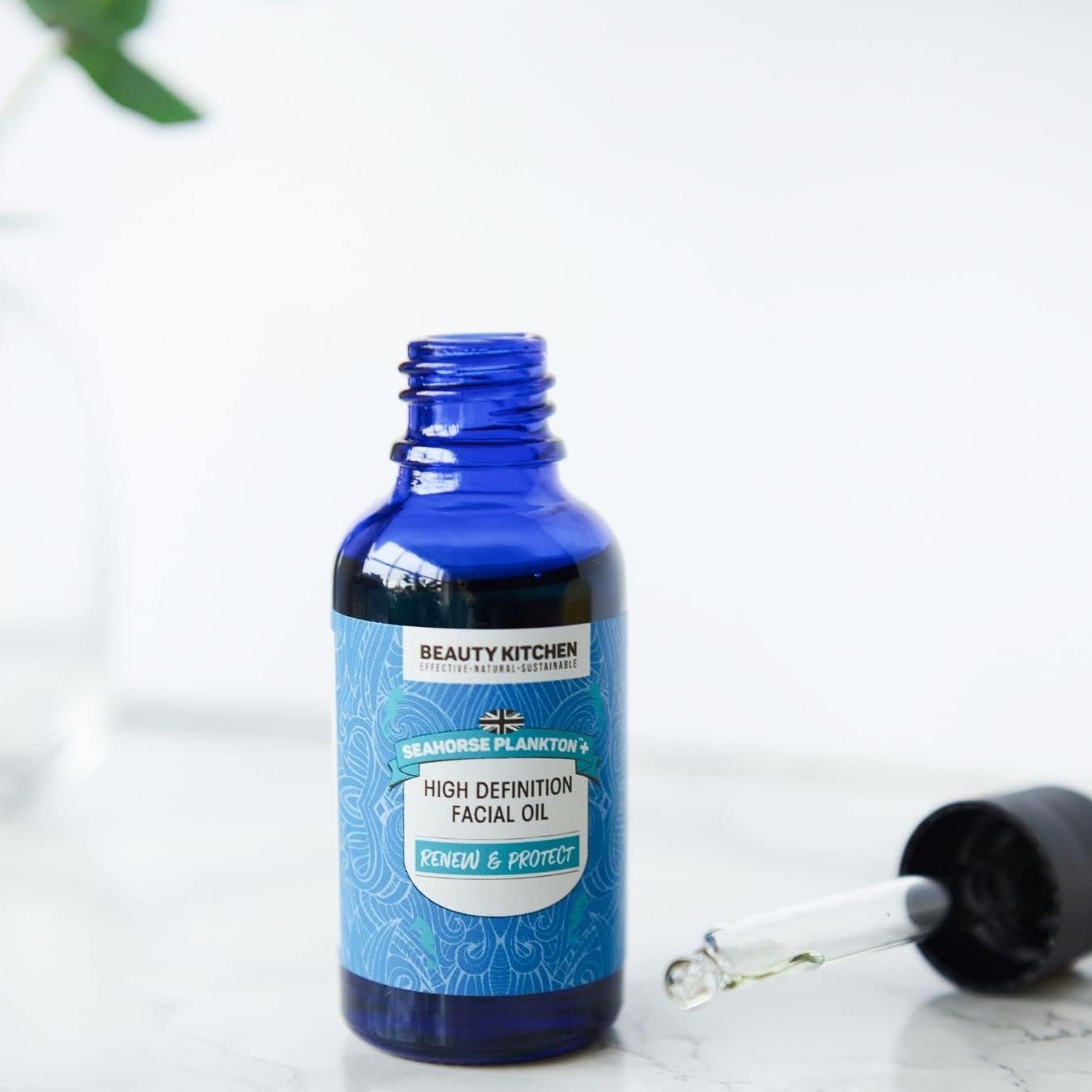 Beauty Kitchen - Seahorse Plankton+ Bright Skin Bundle - Hydrating And Nourishing - Includes Moisturiser - Facial Oil, Gel Cleanser - Konjac Sponge - Infused With Blue Chamomile And Seaweed