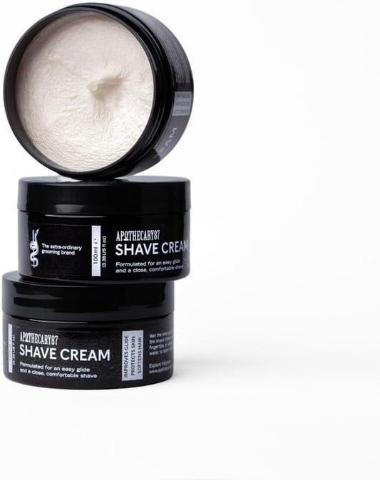 Apothecary 87 Shave Cream | Premium Formulation | Thick Shaving Cream For Men, Protects And Hydrates Skin, Reduces Irritation | 100Ml