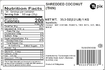 Yupik Shredded, Unsweetened Coconut, 35.3 Ounce