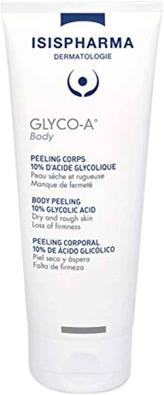 Isispharma Glyco-A Body - Body Cream For Dry Skin - Peeling Cream To Soften, Moisturize And Tone The Skin - Glycolic Acid, Shea Butter And Plant Squalane - Made In France