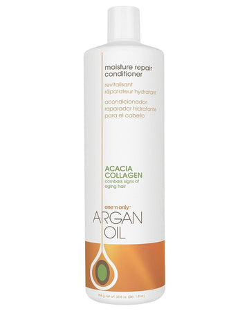 One 'N Only Argan Oil Moisture Repair Conditioner, Helps Detangle And Smooth Damaged Hair Cuticle To Improve Structure, Improves Shine And Manageability, 33.8 Fl. Oz