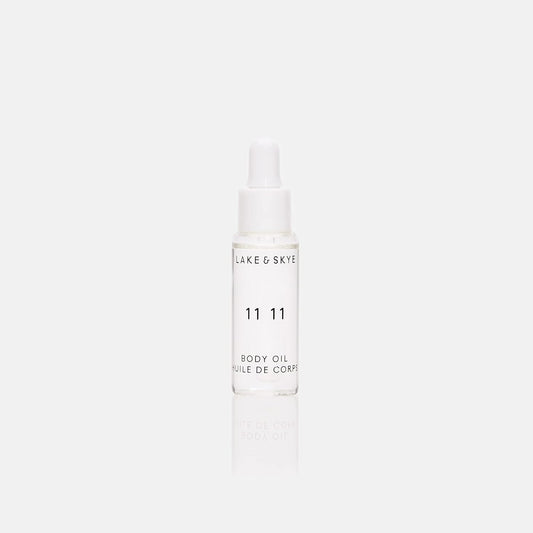 Lake & Skye 11 11 Body Oil Mini, 0.33 Fl Oz (10 Ml) - Hydrating With Vitamin E & Sweet Almond Oil - Sheer & Uplifting Scent