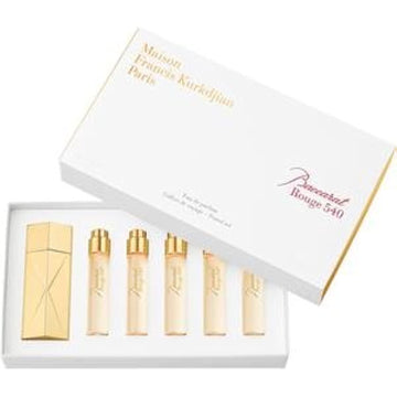 Maison Francis Kurkdjian Baccarat Rouge 540 Travel Set For Unisex - 6 Pc Gift Set 5 X 0.37 Edp Spray (Refill), Case Gold
