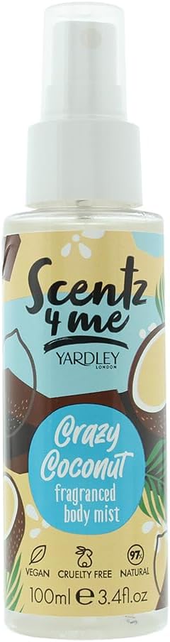 Yardley London Scentz 4 Me Crazy Coconut Body Mist, Tropical & Creamy Fragrance, Long-Lasting Body Spray, Body Mist 100ml : Amazon.co.uk: Beauty