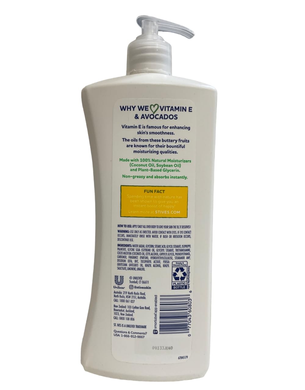 St. Ives Daily Hydrating Vitamin E Body Lotion Body Lotion For Unisex 21 Oz : Beauty & Personal Care