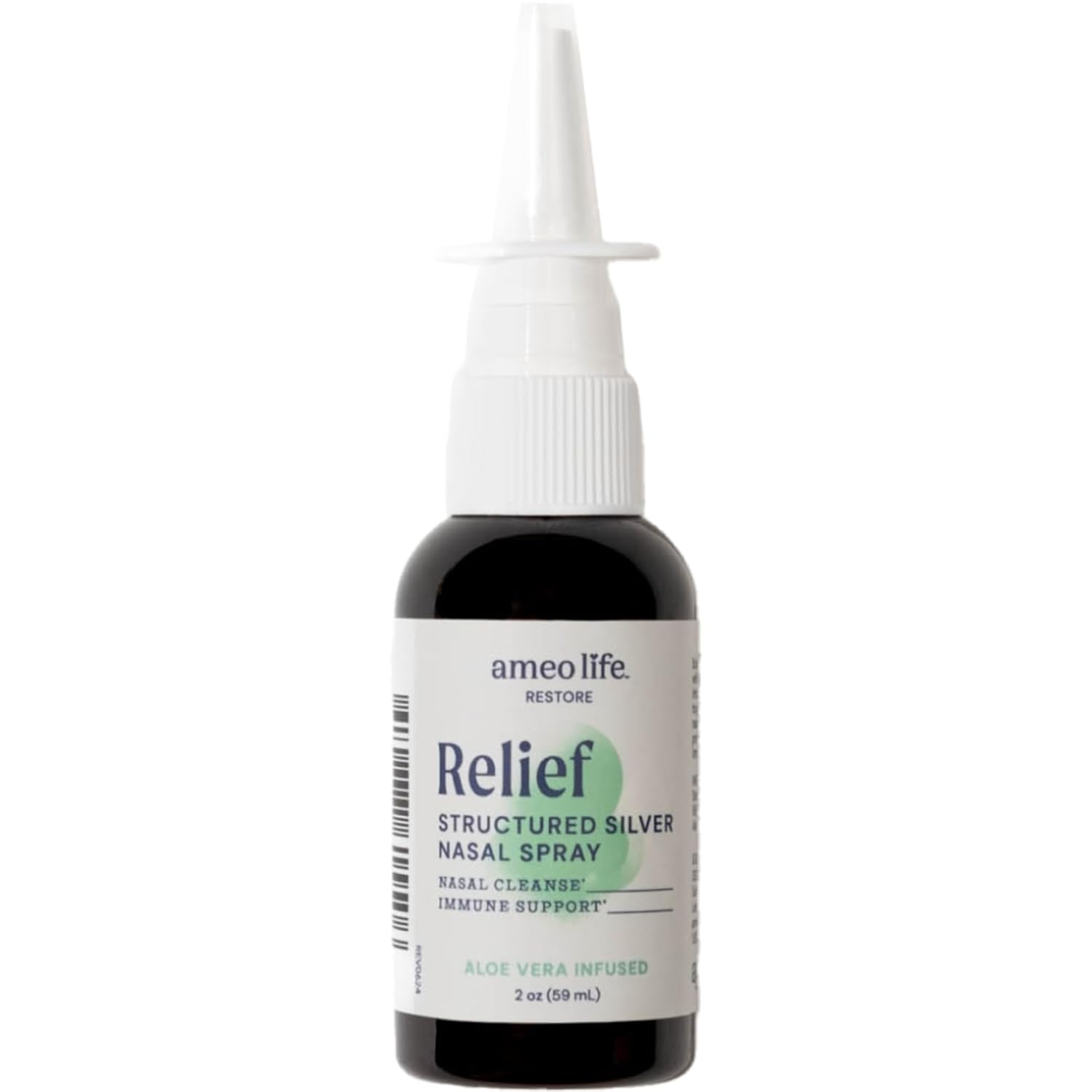 Aloe-Infused Colloidal Silver Nasal Spray 24 Ppm - Nose Spray With Natural Ingredients For Soothing Relief Of Nasal Congestion, Sinus Congestion, Mucus, & Irritation - For Daily Use (2 Oz)