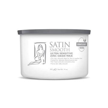 Satin Smooth Soy Hair Removal Wax - Painless Waxing For Sensitive Skin, Effective For Face, Legs, & Bikini, Ideal For Fine To Coarse Hair 14 Oz