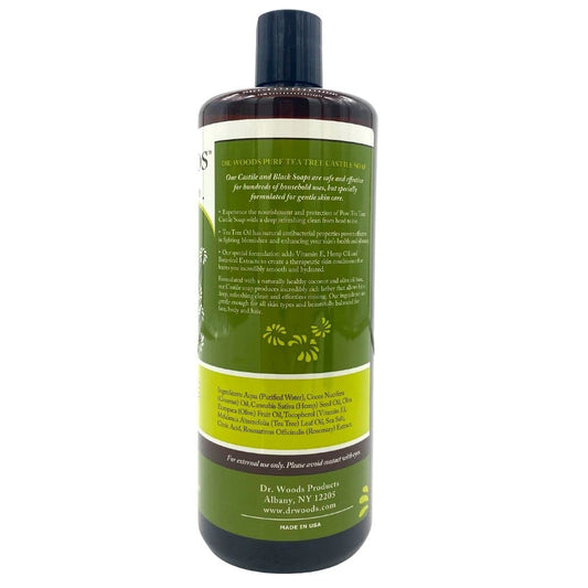 Dr. Woods Pure Cleansing Tea Tree Liquid Castile Soap, 32 Ounce