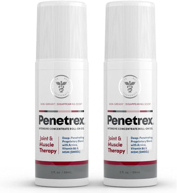 Penetrex Joint & Muscle Therapy ? Soothing Gel for Back, Neck, Hands, Feet ? Premium Whole Body Rub with Arnica, Vitamin B6 & MSM ? 3oz Roll On Gel (2-Pack)