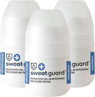 Sweat Guard® Underarm Antiperspirant - Roll On 50Ml. Fragrance Free, Anti-Sweat Antiperspirant For Armpit - Controls Excessive Sweating & Odour. Maximum Effect Hyperhidrosis Treatment For Dry Armpits