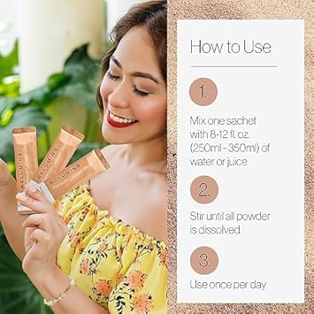 Relumins Marine Collagen Powder Drink Mix - Collagen Peptide With Glutathione, Green Tea, Coq10, & Hyaluronic Acid Boosts Smooth Glowing Skin - 100 Powder Sachets X Mix Flavored : Health & Household