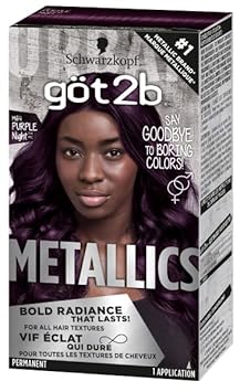 Got2B Metallics Permanent Hair Color, M64 Purple Night Charcoal