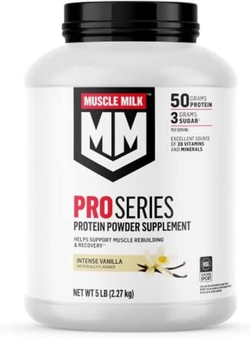 Muscle Milk Pro Series Protein Powder Supplement, Intense Vanilla, 5 P