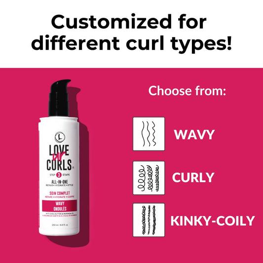 Lus (Love Ur Self) Ultra-Defining Curl Kit For Wavy Hair Simplified Irish Sea Moss, Aloe Vera & Shea Butter Hair Routine Vegan & Cruelty Free