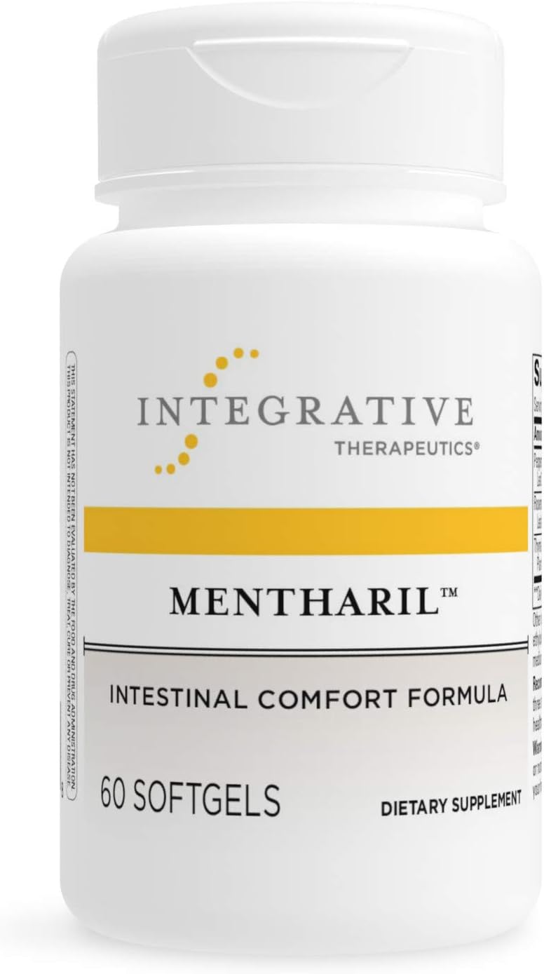 Integrative Therapeutics Mentharil - Intestinal Comfort Formula With Peppermint, Rosemary And Thyme Oil Extract* - Gluten Free - Dairy Free - 60 Softgels