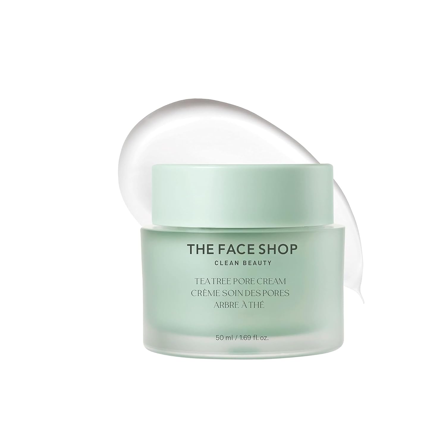 The Face Shop Tea Tree Pore Cream - Pore Minimizer, Hydrating, Soothing Face Moisturizer - Aha, Bha, Pha - Protects Skin Barrier - Hyaluronic Acid, Panthenol, Cica, Vitamin B5 - Korean Skin Care