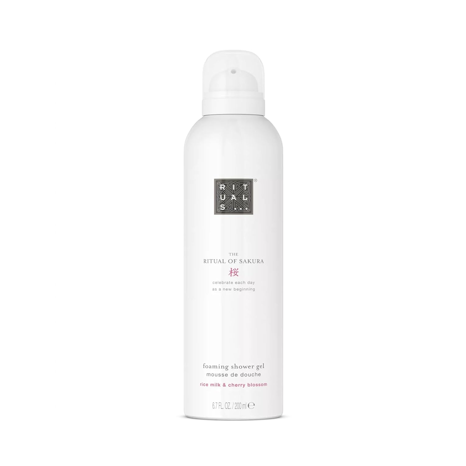 Rituals Sakura Foaming Shower Gel, Rice Milk & Cherry Blossom, 6.7 Fl Oz