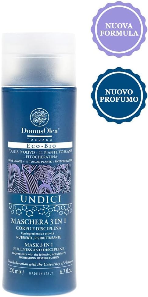 Domus Olea Toscana Mask 3 In 1 200 Ml Nutrient, Restructuring, Body And Discipline