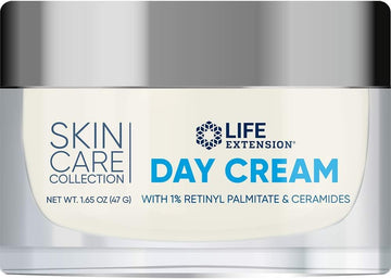 Life Extension Skin Care Collection Day Cream Bright, Young Looking Skin - Retinyl, Rice Bran Ceramides, Green Tea - Nutrients Support Collagen Production, Thickness & Firmness - Net Wt. 1.65 (47 g)
