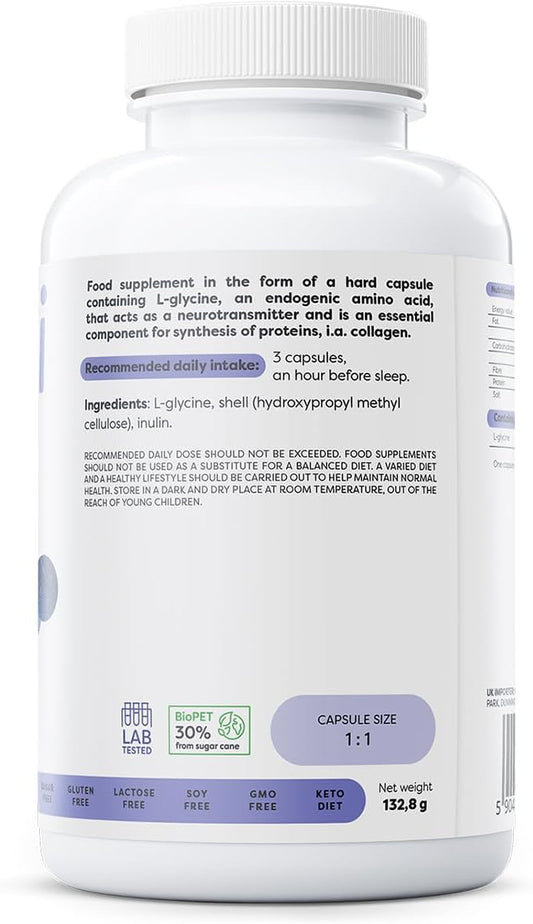 Osavi Glycine 1000Mg – 120 Vegan Capsules | High–Potency Glycine For Cognitive & Sleep Support