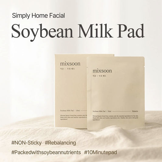 Mixsoon Soybean Milk Pad 10Ea Milky Texture Sheet Pad For Sensitive Skin Nourishing Moisturizer Korean Glass Skin Care