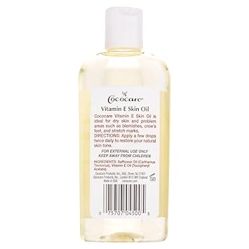 Cococare Vitamin E Skin Oil - Maximum Moisture For Dry Skin - Scar And Wrinkle Reduction Skin Oil - 4 Oz : Body Oils : Beauty & Personal Care
