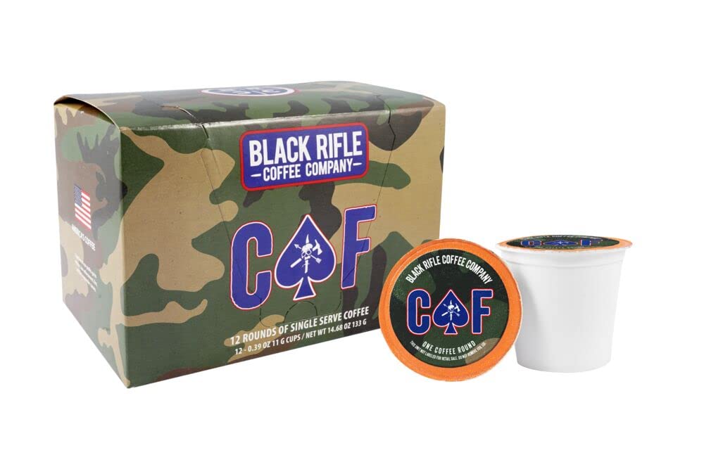 Black Rifle Coffee Company Caf, Medium Roast Coffee Pods With 2X The Caffeine, 12 Single Serve Coffee Pods