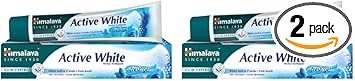Himalaya Active White Gel | Herbal Toothpaste With Fruit Enzymes |Teeth Whitening |Anti Bacterial For Full Mouth Protection |Paraben And Bleach Free|100% Vegetarian -75 Ml (Pack Of 2)