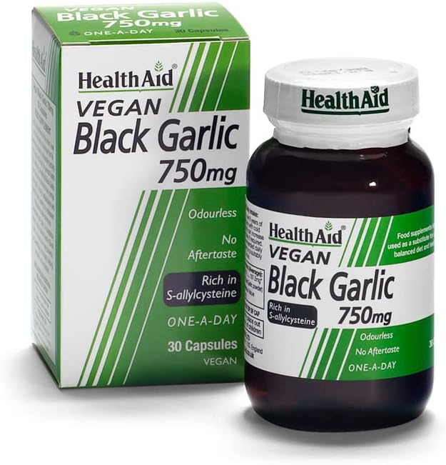HealthAid Black Garlic 750mg 30 Vegicaps : Amazon.co.uk: Health & Personal Care