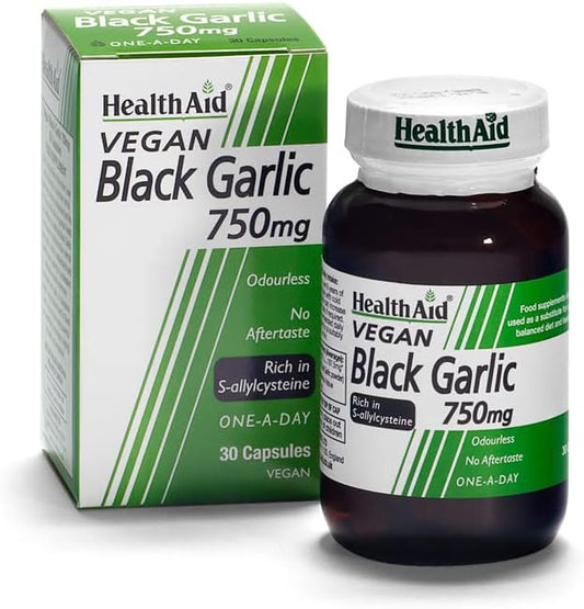 HealthAid Black Garlic 750mg 30 Vegicaps : Amazon.co.uk: Health & Personal Care