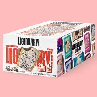 Legendary Foods 20 gr Protein Pastry | Low Carb, Tasty Protein Bar Alternative | Keto Friendly | No Sugar Added | High Protein Breakfast Snacks | Gluten Free Keto Food - Hot Fudge (8-Pack) : Health & Household