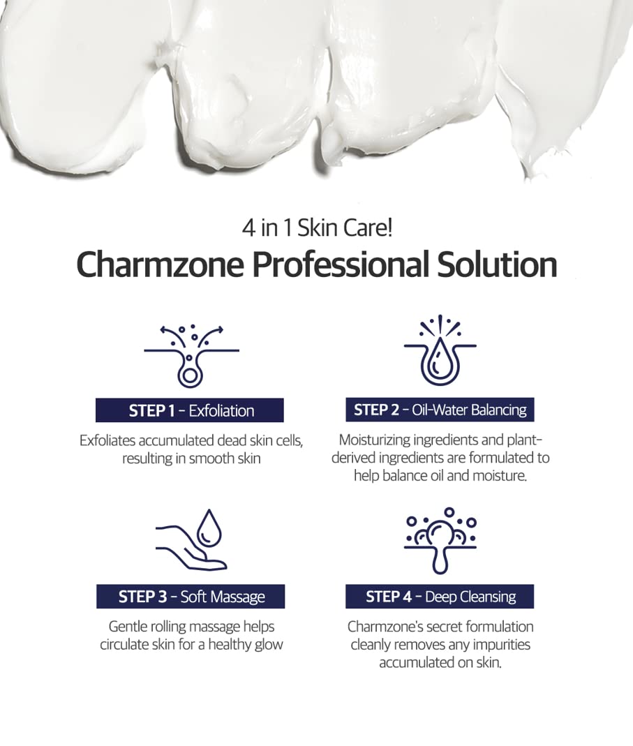 Charmzone Control Cream [New Version] – Korean Skincare Exfoliating Face & Body Massage Cream For Removing Sebum & Dead Skin Cells, Hydrating Self-Massage Moisturizer (150Ml / 5.07 Fl Oz) : Beauty & Personal Care