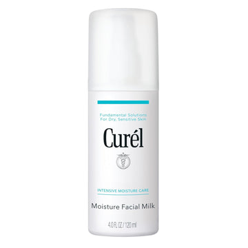 Curel Japanese Skin Care Moisture Facial Milk Moisturizer, Daily Face Lotion For Dry Sensitive Skin, Ph Balanced, Unscented Advanced Ceramide Care Face Cream Without Drying Alcohols, 4 Oz