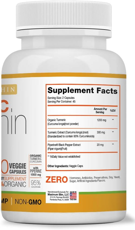 Turmeric Curcumin With Piperine 1500Mg, 90 Count