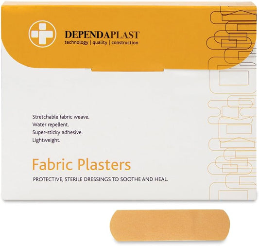 Dependaplast Advanced Fabric Plasters 7Cm X 2Cm - Hi Tech Lightweight, Water-Repellent, Flexible, Super-Sticky Adhesive - Box Of 100