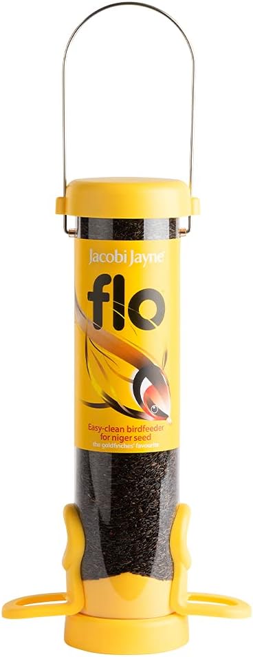 Jacobi Jayne FLO-N1Y Flo Niger Seed Feeder, Small, Yellow?FLO-N1Y