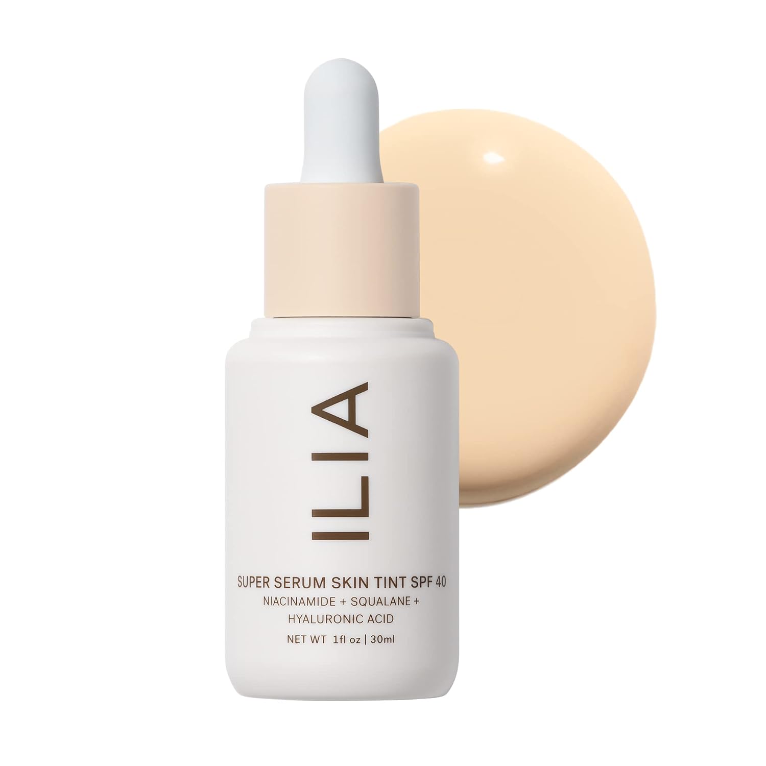 Ilia - Super Serum Skin Tint Spf 40 | Non-Comedogenic, Vegan, Lightweight To Help Against Blue Light, + Pollution While Hydrating, Smoothing, + Refining (Jardin St16.5, 1 Fl Oz | 30 Ml)