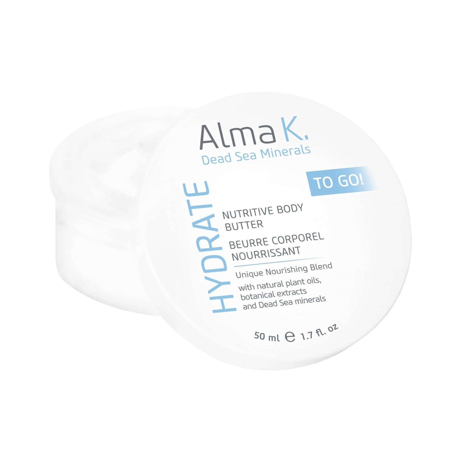 Alma K Nutritive Body Butter Mini - Body Butter For Women - With Dead Sea Minerals - Shea Body Butter Cream - Body Butter For Dry Skin - 1.7 Oz