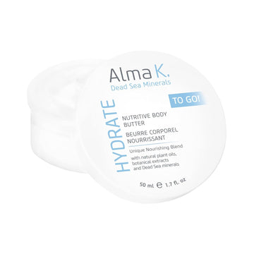 Alma K Nutritive Body Butter Mini - Body Butter For Women - With Dead Sea Minerals - Shea Body Butter Cream - Body Butter For Dry Skin - 1.7 Oz