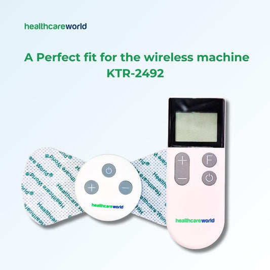 Healthcare World Wireless Tens Electrode Pads Self-Adhesive Gel Pads With 3.5Mm Stud Connection Butterfly Shaped Pads Compatible With Beurer, Sanitas, Ktr-2492 And Yucen Tens Machines