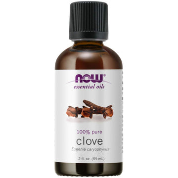 Now Essential Oils, Clove Oil, Balancing Aromatherapy Scent, Steam Distilled, 100% Pure, Vegan, Child Resistant Cap, 2-Ounce