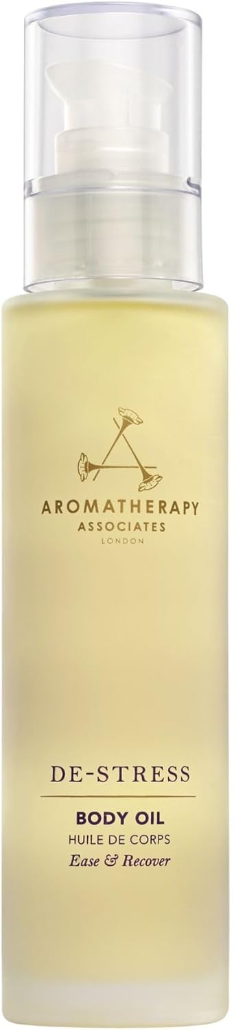 Aromatherapy Associates De-Stress Body Oil 100Ml, Destress Muscle After Gym, Infused With Arnica Montana Flower Extract, Rosemary And Exceptional Benefits Of Ginger, Natural Ingredients