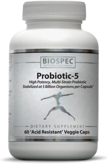 Probiotic-5 – Broad-Spectrum Probiotic Complex W/ 5 Billion Microorganisms And 5 Unique Probiotic Strains Per Capsule