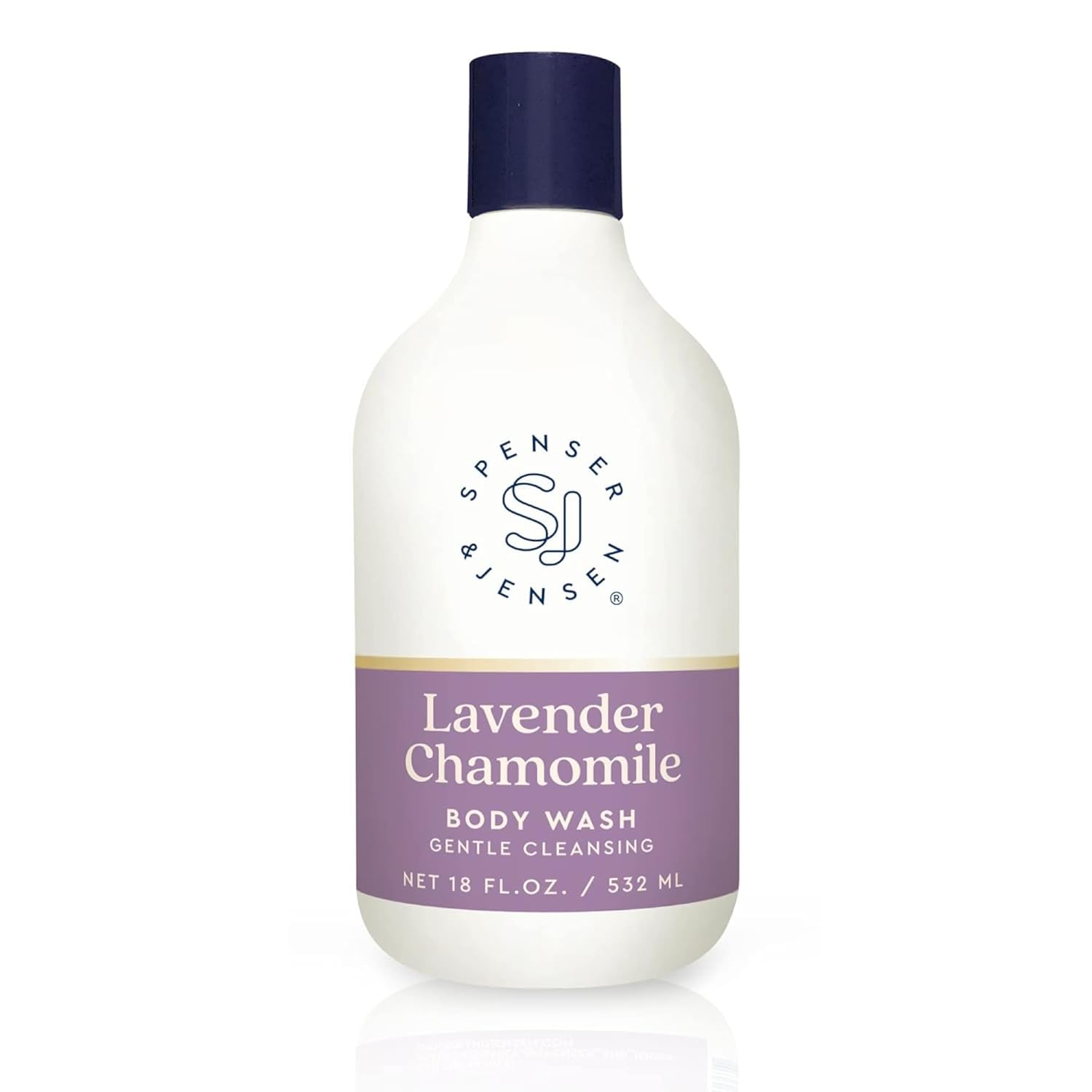 Spenser & Jensen Daily Moisturizing Body Wash with Soothing Lavender & Chamomile - Gentle & Cleansing Body Soap - Sulfate& Paraben Free - 18 Oz (Pack of 1)
