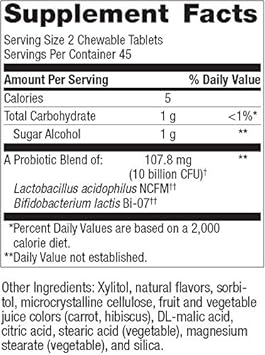 Bariatric Advantage Chewable FloraVantage Tablets, Probiotic Supplement for Bariatric Surgery Patients for Healthy Immune Support - Grape Flavor, 90 Count