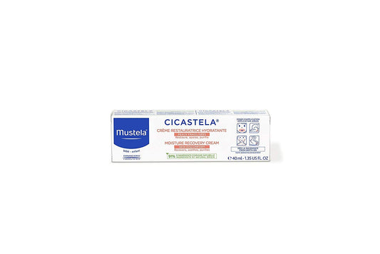 Mustela Cicastela Moisture Recovery Cream - Multipurpose Baby Ointment For Skin Discomfort - With Natural Avocado & Hyaluronic Acid - Fragrance-Free - 1.35 Fl. Oz