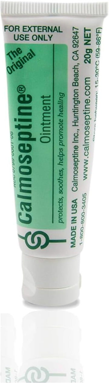 Calmoseptine Ointment. Soothing Menthol Relief For Skin Irritations. 20 Gram Travel Size Tube, 3 Pack