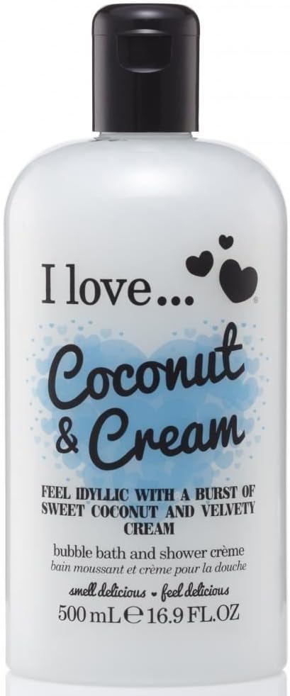 I Love Originals Coconut & Cream Bath & Shower Crème, Filled With Natural Fruit Extracts & Vitamin B5, Nourishing & Refreshing Formula to Leave Skin Feeling Silky & Soft, VeganFriendly 500ml : Amazon.co.uk: Beauty
