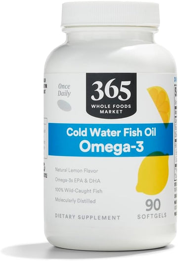 365 By Whole Foods Market, Omega 3 Lemon Flavored, 90 Softgels